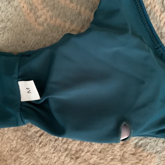 NWOT Cheeky bikini, emerald green, with pads, lined, Sz Med. Never worn - Picture 3 of 4